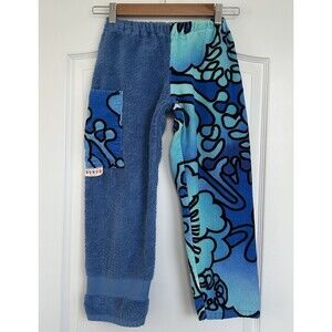 Kikis Nation Kids Towel Pants Sz Small Blue Swim Beach Pool Terry Cloth
